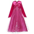 thumbnail image 1 of Robe de Costume pour Fille Princesse Elsa Chic Robes Rouges Tenues Robe à Manches Longues Déguisement, 1 of 6