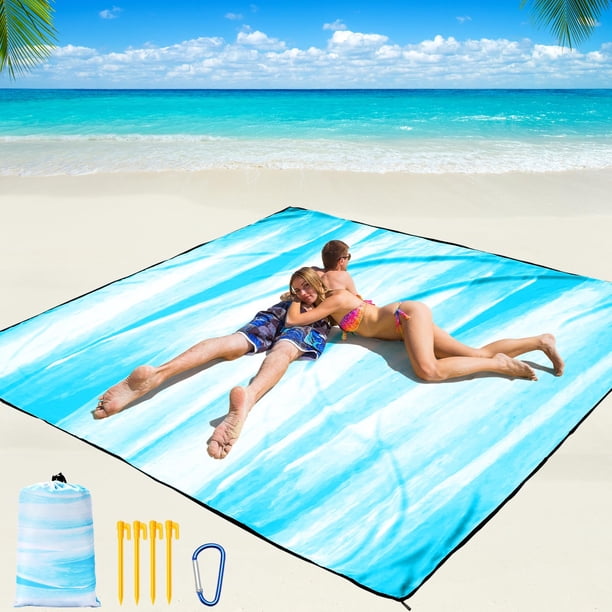 Manta de playa WIWIGO impermeable a prueba de arena 200x210 cm