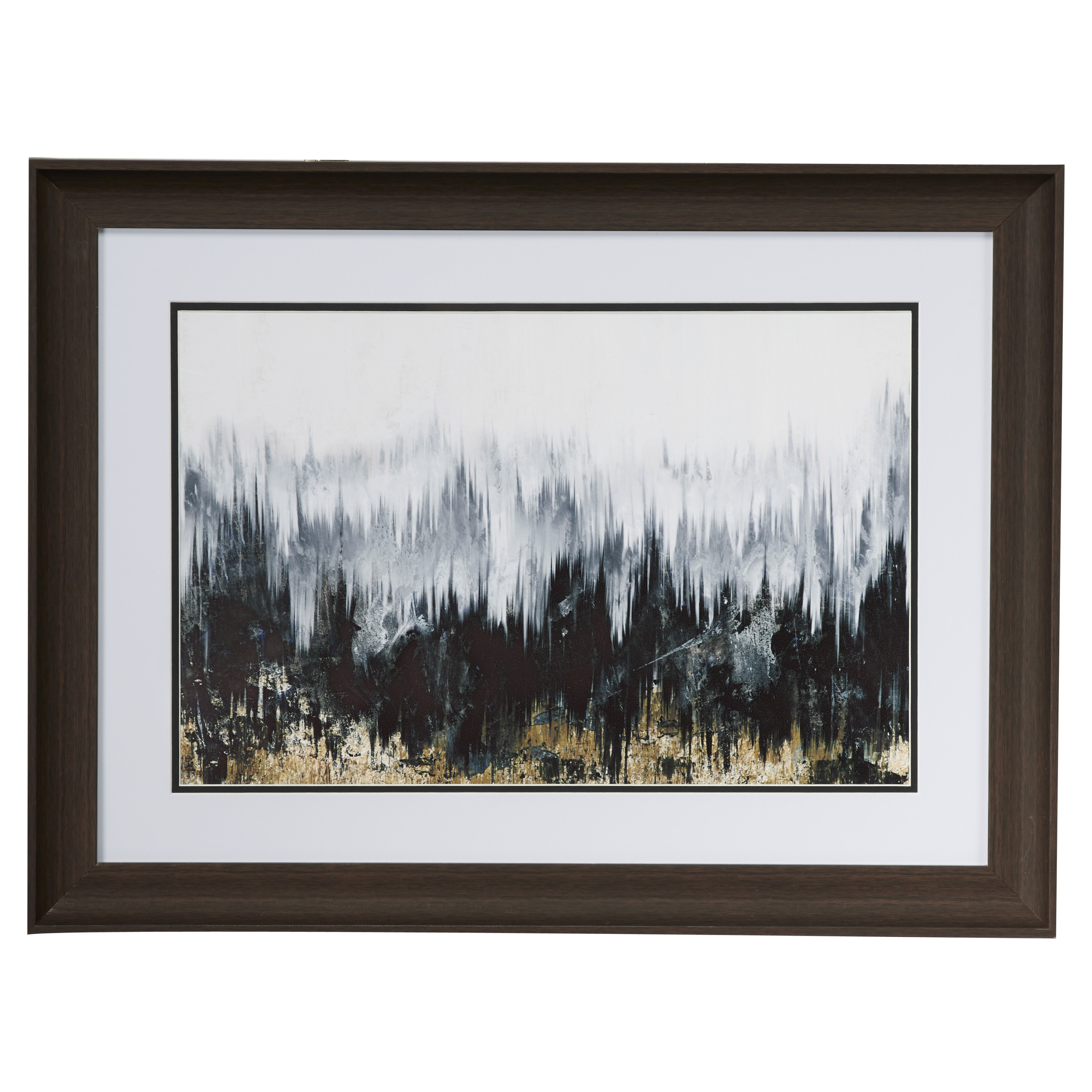 Decmode Black and White Abstract Landscape Painting