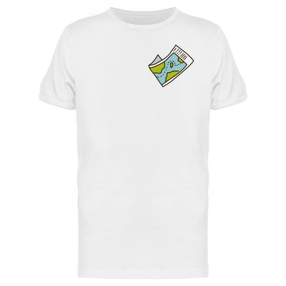 Cool Map Paper Doodle Tee Men's -Image by Shutterstock