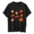 thumbnail image 6 of LEBONYARD Womens T Shirts Clearance Clothes $5,Women's Fashion Summer Round Neck Drop Sleeves Leisure Short Sleeve Fruit Printing Tops Black XL, 6 of 7