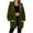 Army Green, variant on Women's Hoodies with Zippers and Pockets Drawstring Winter Warm Casual Long Sleeve Hooded Solid Color Sweatshirt Coat