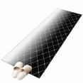 thumbnail image 2 of 2'x6' Rug Runners for Hallways Kitchen, Black Ombre Non Slip Entryway Beside Floor Carpet Runner, Modern Geometric Abstract Rhombus Striped Washable Laundry Room Bedroom Throw Rugs Mat for Family Pet, 2 of 8