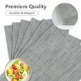 thumbnail image 5 of VCVCOO Gray Placemats Set of 6 - Easy Clean Washable Vinyl Placemats - Wipeable Heat Resistant Table Mats for Dining Table - 12x18 inch, 5 of 12