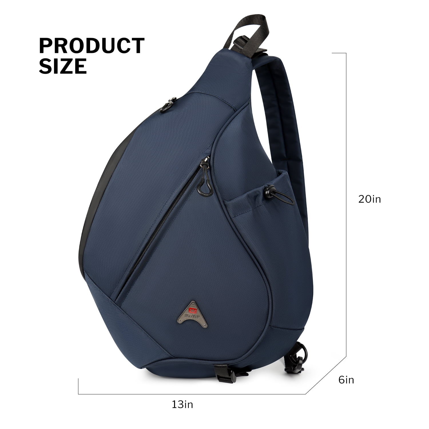 Large Crossbody Sling Bag for Men Waterproof Shoulder Bag One Strap Sling Backpack for Travel,Work,Hiking,Cycling,Daily,602-Navy