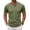 Army Green, variant on Men's Henley T-Shirt Short Sleeve Breathable Waffle Knit 3 Button Placket Regular Fit Casual Everyday Crew Neck Top Light Gray 3XL