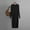 003 Black, variant on Women's Long Sleeve Ribbed Knit Sweater Dress Casual Crew Neck Slim Fit Side Split Knitted Midi Dress