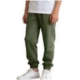 thumbnail image 2 of Hurxie Boys Lightweight Jogger Pants Quick Dry Hiking Athletic Pants Youth Kids Active Running Pants Mint Green,7-8Years, 2 of 7