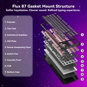 DarkBeacon Gaming Keyboard 87 HE Mechanical Keyboard with Hall Effect Magnetic Switch, RGB Backlit, Wired Keyboard for PC Gamer