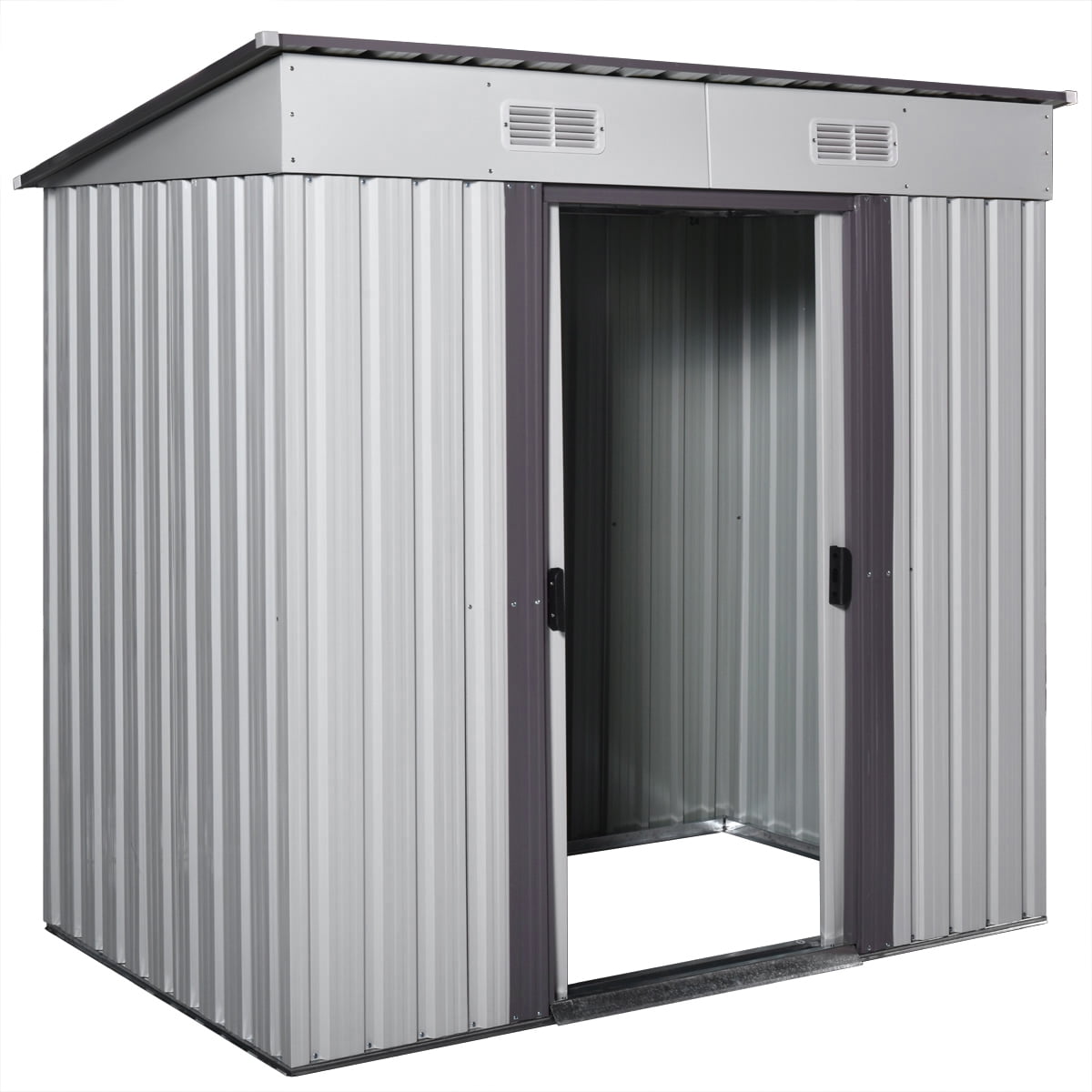 jaxpety 6' x 4' outdoor storage shed steel garden utility