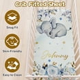 thumbnail image 4 of KAINSY Personalized Baby Crib Bedding Set,5 Pcs Custom Name Bedding Crib Sets for Girls Boys - Nursery Bedding Sets for Crib,Soft Toddler Crib Sets for Customized Gifts,(Fixed Size), 4 of 8