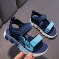 thumbnail image 4 of Girls Sandals,Boys' and Girls' Summer Outdoor Beach Sports Closed Toe Sandals Soft Sole Non Lightweight Beach Sandals,Toddler Girl Sandals/Toddler Boy Sandals(Color:Blue,Size:9), 4 of 8