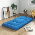 thumbnail image 4 of Infans Twin Futon Mattress Japanese Floor Sleeping Pad Washable Cover Carry Bag Blue, 4 of 7
