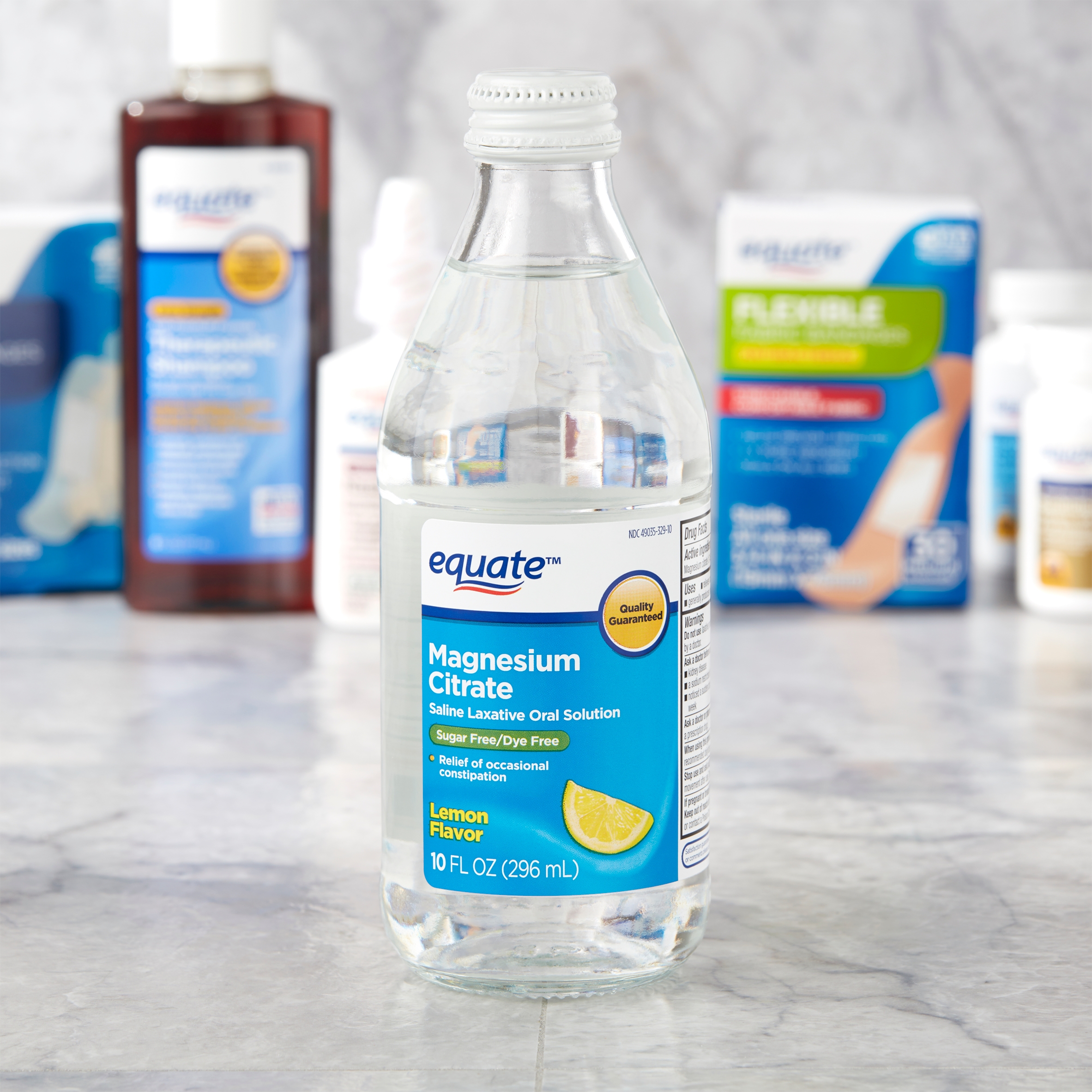 Equate Lemon Flavor Magnesium Citrate Saline Laxative Oral Solution, 10 Fl. Oz.
