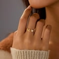 thumbnail image 3 of Dainty 14K Gold Plated Heart Initial Rings for Women Mother Daughter Non Tarnish 925 Sterling Silver Adjustable Open CZ Letter A-Z Ring Stackable Pinky Promise Ring Christmas Jewelry Gifts, 3 of 11