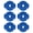 Blue, variant on 6 Pack Silicone Cymbals Locking Nut Drum Cymbals Fasteners Releasing Silicone Texture for Percussion Replacement