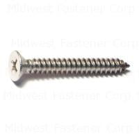 

#10 x 1-1/2 18-8 Stainless Steel Phillips Flat Head Sheet Metal Screws SMSFSS-220