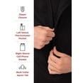 thumbnail image 3 of Chaqueta de Chef Hartford para Hombre Chef Works Negra Mediana, 3 of 4