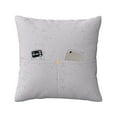 thumbnail image 2 of LNWH Gray Abstract Lines Throw Pillow Covers, Square Soft Linen Decorative Pillow Cases, 16"x16", 2 of 8