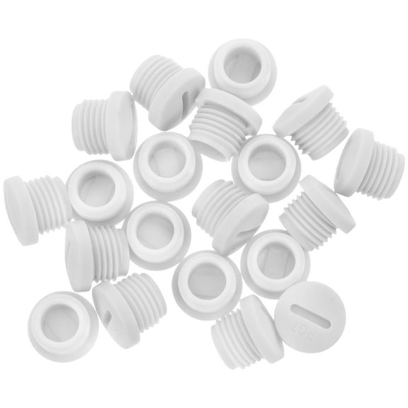 GAXIRE 20 Pcs White Plastic Chair Leg Caps Furniture Floor Protectors and Versatile Hole Covers