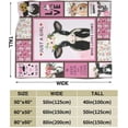 thumbnail image 5 of Cute Cow Blanket Girls Super Soft Cozy Cow Plush Throw Blanket Warm Fleece Pink Cow Flower Blanket for Kids Birthday Gifts 60"X80", 5 of 6