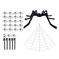 thumbnail image 1 of Decoración de araña de Halloween 22x Arañas pequeñas de PP Flexible Realista Multifuncional 5M Web blanca 125cm Araña de peluche para ambiente, 1 of 9