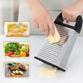 thumbnail image 4 of Cheese Grater with Container Box – Stainless Steel Kitchen Grater for Cheese, Parmesan, Zesting, Shredding, Cooking, and Kitchen Gadgets, Dishwasher Safe, 4 of 7