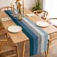 thumbnail image 3 of Blue Ombre Wooden Table Runner - 70 Inch Long, Kitchen Dining Table Runner Dresser Scarves, Farmhouse Retro Wood Gradient Farmhouse Decor for Coffee Tables Wedding Party Banquet, 3 of 8