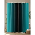 thumbnail image 4 of Teal Black Ombre Shower Curtain Set, Waterproof Shower Curtains for Bathroom, Gradient Contemporary Abstract Art Washable Fabric Cloth Bath Curtain for Bathtub Decoration with Hooks 48x72 Inches, 4 of 6