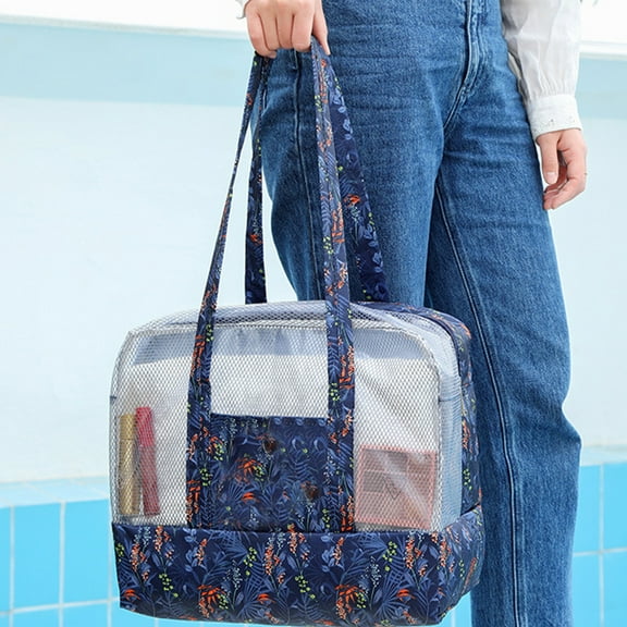 Waterproof Wet Dry Separated Beach Bag for Swimwear Travel Toiletries Pool Gear Storage