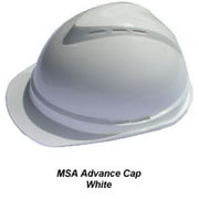 MSA Advance Vented Hard hats with Ratchet Suspensions, white