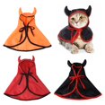 thumbnail image 2 of Lindo disfraz de vampiro para perros, accesorios festivos de Halloween para mascotas, abrigo con capucha para abrigo con temática de vampiro, accesorios para fotos, M, naranja, 2 of 5