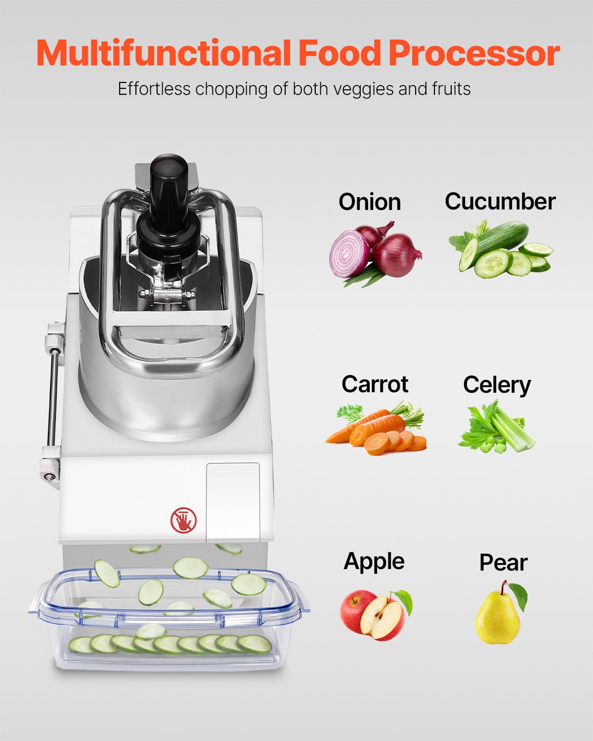 KFFKFF  Commercial Food Processor Stainless Steel Grain Grinder 750W Electric Food Cutter for Vegetables Fruits 3mm/5mm/7mm/10mm Grater, 2mm/4mm Cutter