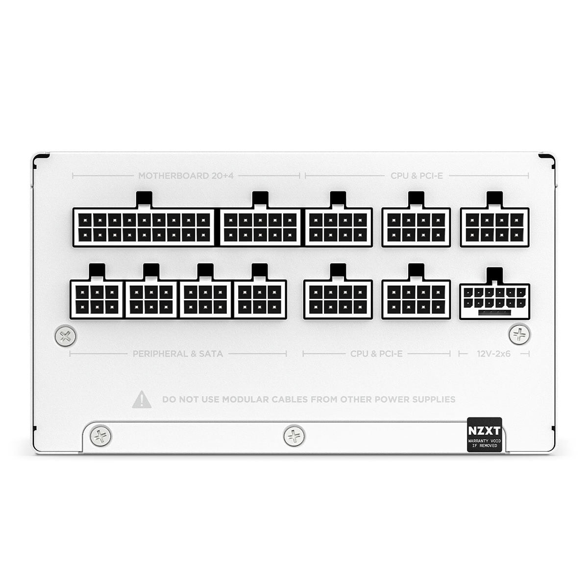 NZXT ATX 3.1 1200 Watt 80 Plus Gold Fully Modular Low-Noise Power Supply - White - PA-2G2BW-US