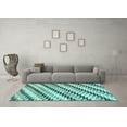 thumbnail image 3 of Ahgly Company Indoor Rectangle Abstract Light Blue Modern Area Rugs, 2' x 3', 3 of 4