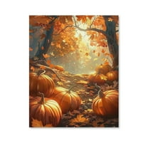 Strange Pumpkin,Thanksgiving Day Art Poster Canvas- Perfect for Wall Artrations, Dining Room Decor, Bedroom Art, Wall Decor Living Room, Wall Art, Frameless 12x16inch