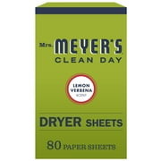 Mrs. Meyer’s Clean Day Dryer Sheets, Lemon Verbena Scent, (Pack of 80)