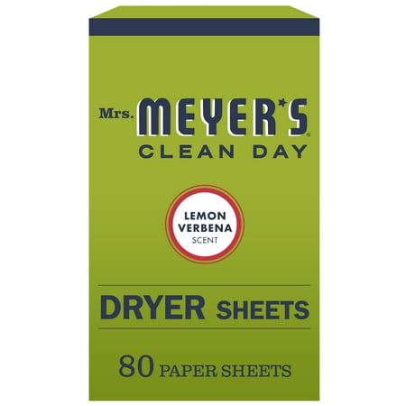 Mrs. Meyer’s Clean Day Dryer Sheets, Lemon Verbena Scent, (Pack of 80)