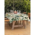 thumbnail image 4 of 60x102 Inch Outdoor Tablecloth with Umbrella Hole Zipper Rectangle Botanical Print Rectangular Tablecloths Outside Waterproof Vintage Plants Herbs Fruit Flower Patio Table Cover for Picnic Party, 4 of 8