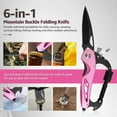 thumbnail image 5 of Pluokvzr Multitool Knife Stainless Steel Women Pocket Knife Portable Utility Pocket Knife Practical with Glass Breaker Bottle Opener Screwdriver EDC Hook for Camping Hiking, 5 of 10