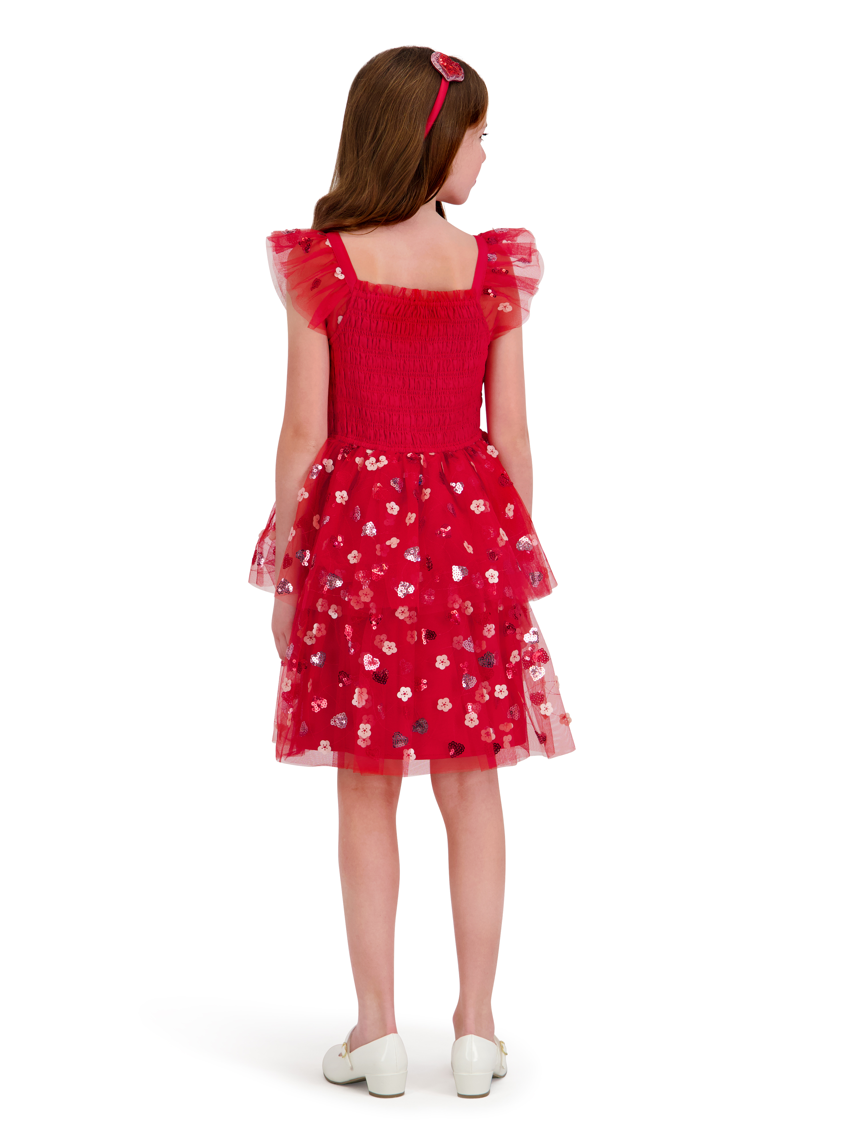 Kensie Girl Valentines Day Dress with Heart Headband, Sizes 4-12