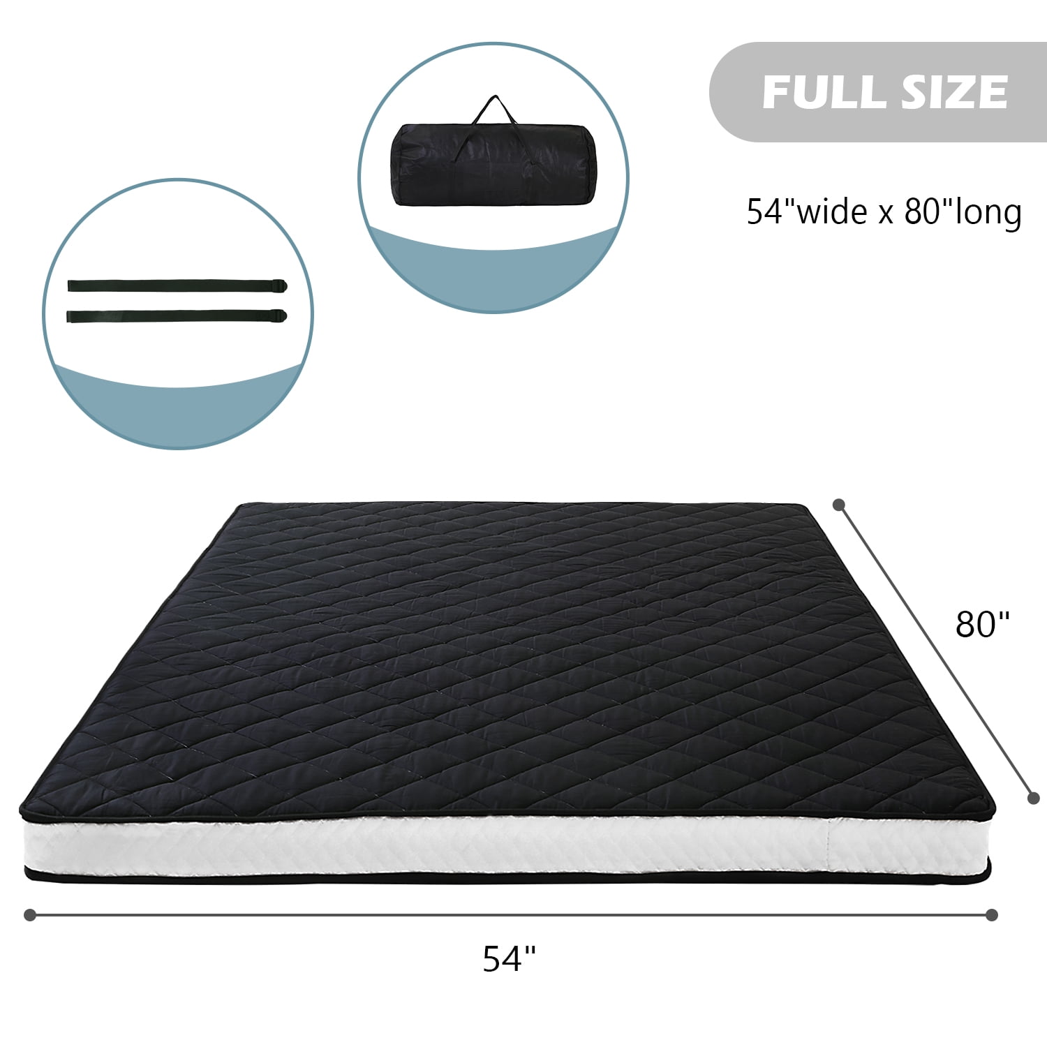 Slsy 4" Folding Twin Extra Firm Quilted Top Extra Thick Padded Japanese Floor Mattress