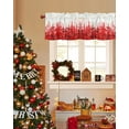thumbnail image 3 of Christmas Valances for Windows Xmas Tree Forest Christmas Kitchen Curtain Valances Rod Pocket Snowflake Red Window Curtain Treatment Short Topper Curtains Seasonal Valance Christmas Decor, 54x18 Inch, 3 of 6