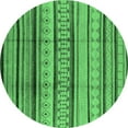 thumbnail image 1 of Ahgly Company Indoor Round Oriental Emerald Green Industrial Area Rugs, 5' Round, 1 of 4