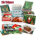 thumbnail image 1 of 50/20Pcs Christmas Cookie Tins with Lid  Foil Treat Containers for Holiday Gift Giving and Food Storage - Christmas Cookie Containers, 1 of 8