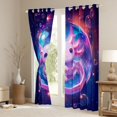 thumbnail image 3 of jejeloiu Kawaii Axolotl Black Out Curtains,Galaxy Starry Sky Curtains Pack of 2 (42x63 Each) For Girls Women, 3 of 6