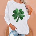 thumbnail image 2 of St Patricks Day Shirt Women Cute Shamrock Graphic St Patricks Day Sweatshirts Long Sleeve Crew Neck Irish Tops, 2 of 5