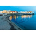 thumbnail image 2 of Wilson, Emily 18x13 Gold Ornate Wood Framed with Double Matting Museum Art Print Titled - Italy-Apulia-Province of Lecce-Gallipoli Beach and old town section over the Ionian Sea at dusk, 2 of 4