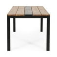 thumbnail image 7 of Pellerin Acacia Wood Outdoor Dining Table, Teak and Black, 7 of 7
