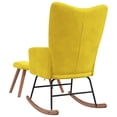 thumbnail image 3 of vidaXL Fauteuil Berçant avec Tabouret en Velours Jaune Moutarde, 3 of 3